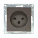 Механизм розетки, 16А, без заземления, без шторок, мокко Эпика EKF