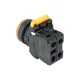 Кнопка SB-27 плоская без фиксации c подсветкой 220V AC 1NC желтая IP65 EKF