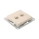 Механизм розетки RJ45 - 2шт, (cat5), кремовый Эпика EKF