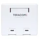 Корпус настенной розетки TERACOM PRO на 2 модуля Keystone со шторками и маркерами белый