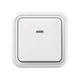 Выключатель, одноклавишный, проходной, с подсветкой, ОП, автоматические клеммы белый, Бронто EKF
