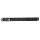 Блок розеток PDU TERACOM PRO 19" 1U 16А/250В 8 розеток Schuko с выключателем шнур питания длиной 2 метра сечение 3x1,5 мм2 вилка Schuko корпус алюминий черный