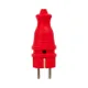 Вилка красная каучуковая прямая 230В 2P+PE 16A IP44 EKF PRO
