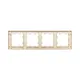 4 - местная рамка, кремовая, пластик Эпика EKF