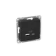 Механизм розетки USB-A+С, чёрный Эпика EKF