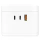 Удлинитель "Куб" 2 гнезда 1USB + 2Type C с быстрой зарядкой, подставкой под телефон и ночником 1,3 метра 1мм2