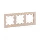 3 - местная рамка, кремовая, пластик Эпика EKF