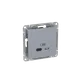 Механизм розетки USB-С, быстрая, алюминий Эпика EKF