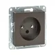 Механизм розетки, 16А, без заземления, без шторок, мокко Эпика EKF