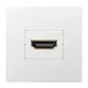 Розетка HDMI, 2 модуля, 1 гнездо, без индикатора, белая EKF