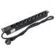 Блок розеток PDU TERACOM PRO 19" 1U 16А/250В 9 розеток Schuko шнур питания длиной 2 метра сечение 3x1,5 мм2 вилка Schuko корпус алюминий черный