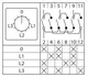 Переключатель кулачковый ПК-1-94 10А 4P для амперметра EKF PROxima
