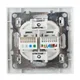 Минск Розетка RJ-45+Phone СП белая EKF