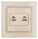 Минск Розетка RJ-45 2-местная СП бежевая EKF